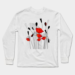 Abstract Flowers Long Sleeve T-Shirt